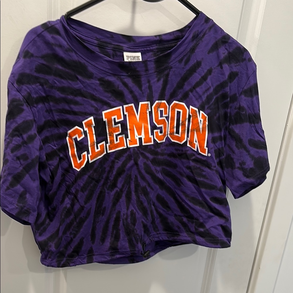 Clemson Tie-Dye Crop Top